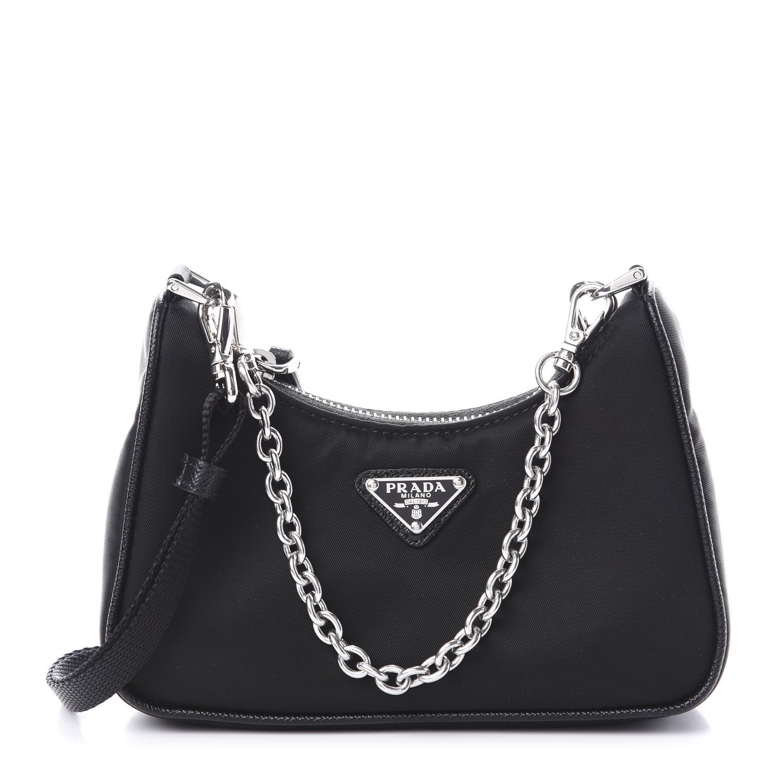 Prada Tessuto Nylon Mini Re-Edition 2000 Shoulder Bag Black 1 of 11