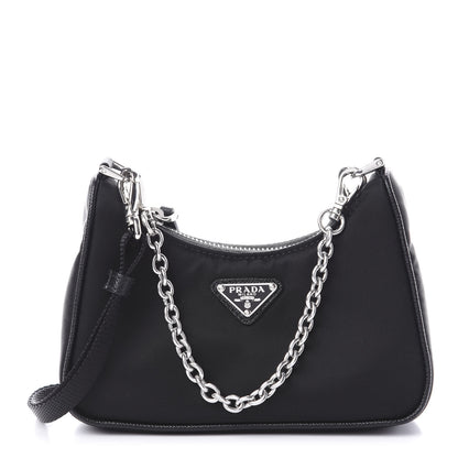 Prada Tessuto Nylon Mini Re-Edition 2000 Shoulder Bag Black 1 of 11