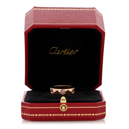 Cartier 18K Pink Gold Sapphire Garnet Amethyst 5.5mm LOVE Ring 58 8.5 5 of 5