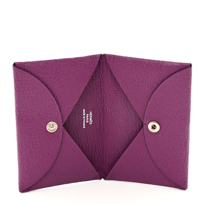 Hermes Chevre Mysore Calvi Card Case Anemone 5 of 8