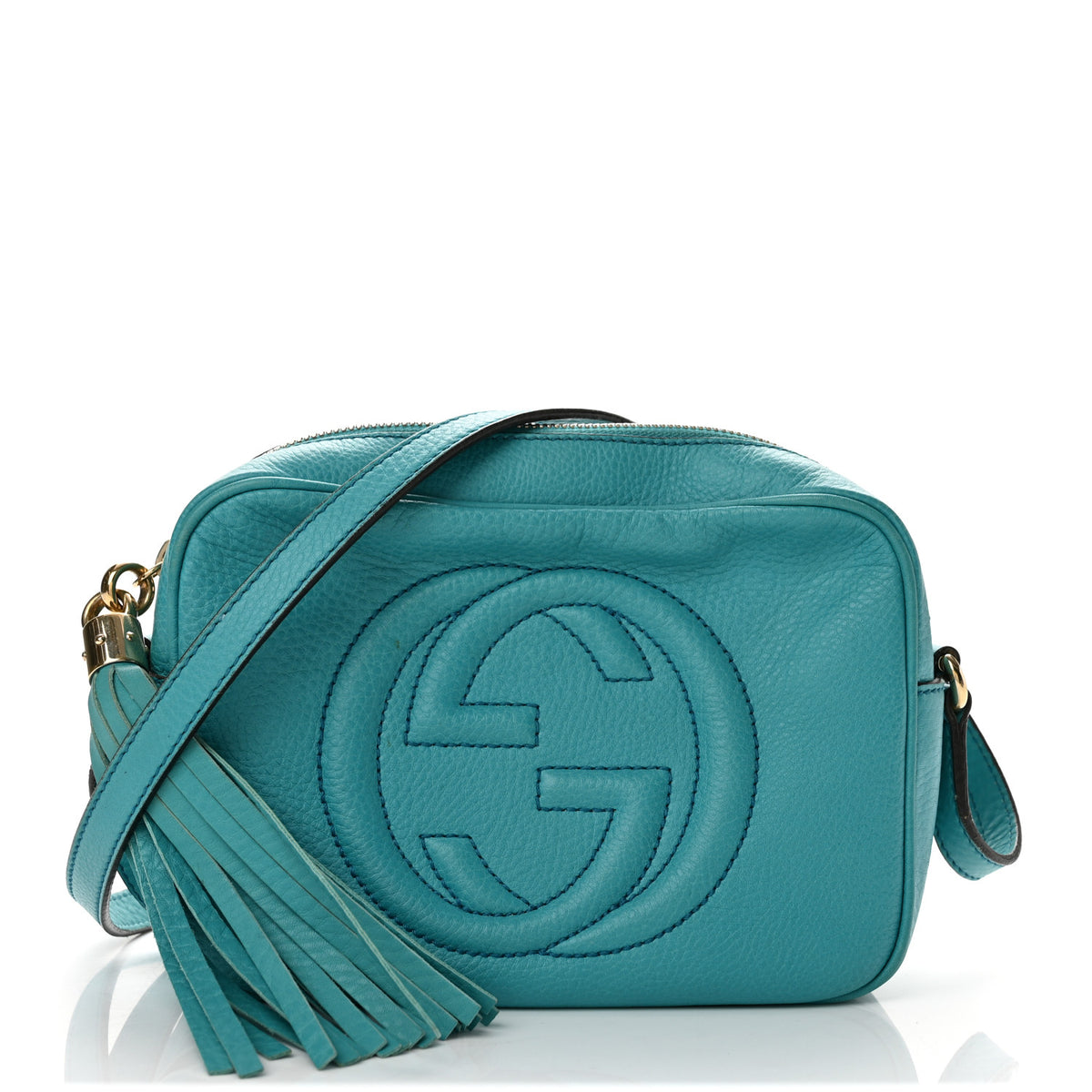 Gucci Pebbled Calfskin Small Soho Disco Bag Deep Cobalt 1 of 13