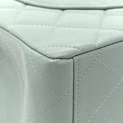 Chanel Caviar Quilted Maxi Double Flap Light Blue 12 of 15