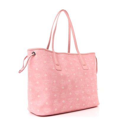 MCM Visetos Medium Liz Reversible Shopper Tote Blossom Pink 5 of 19