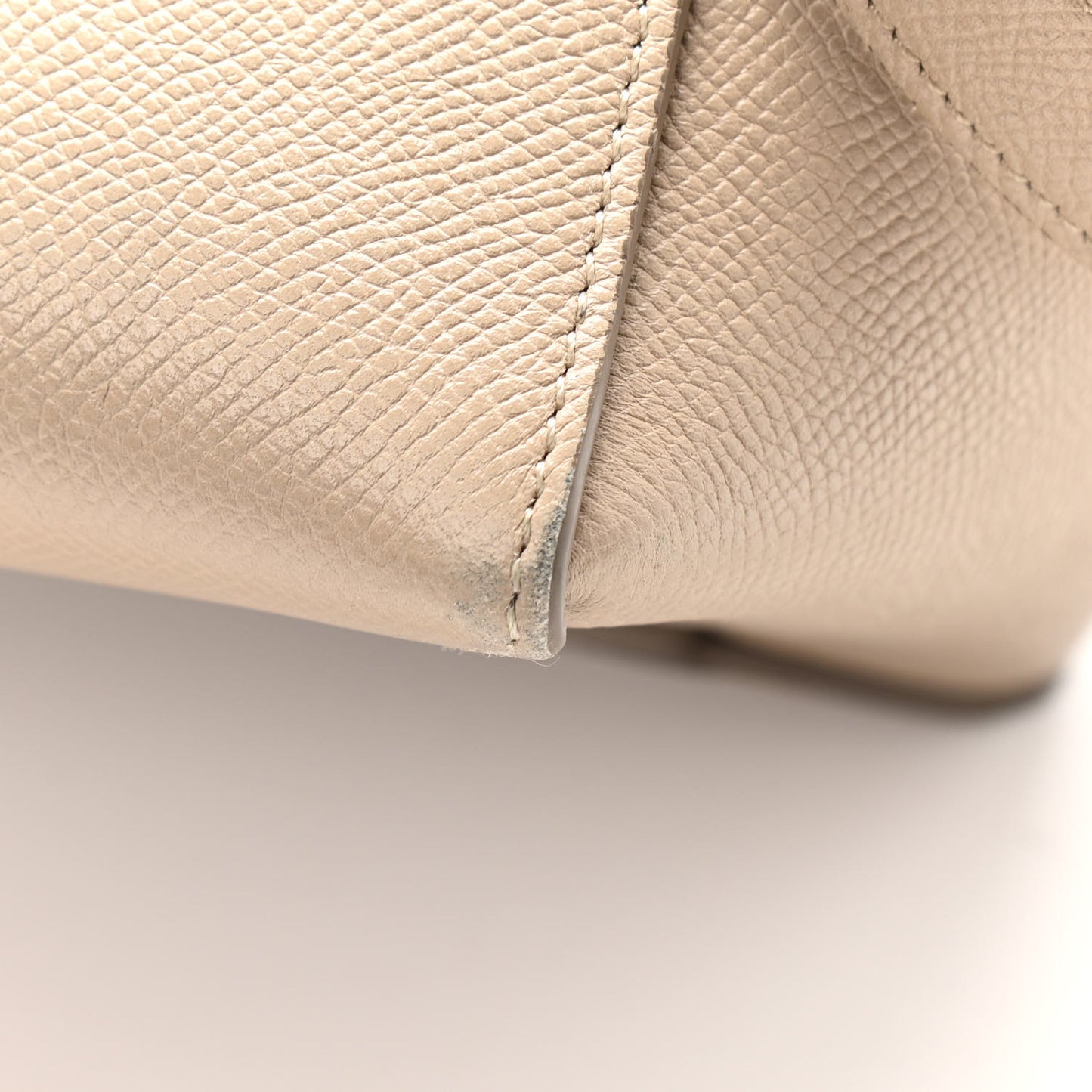 Grained Calfskin Micro Belt Bag Light Taupe
