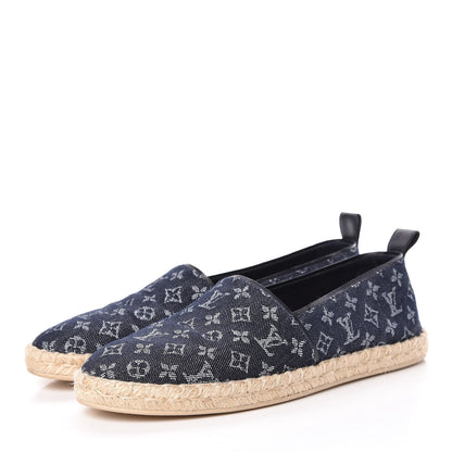 Louis Vuitton Monogram Denim Waterfall Espadrille 41 Marine 3 of 10