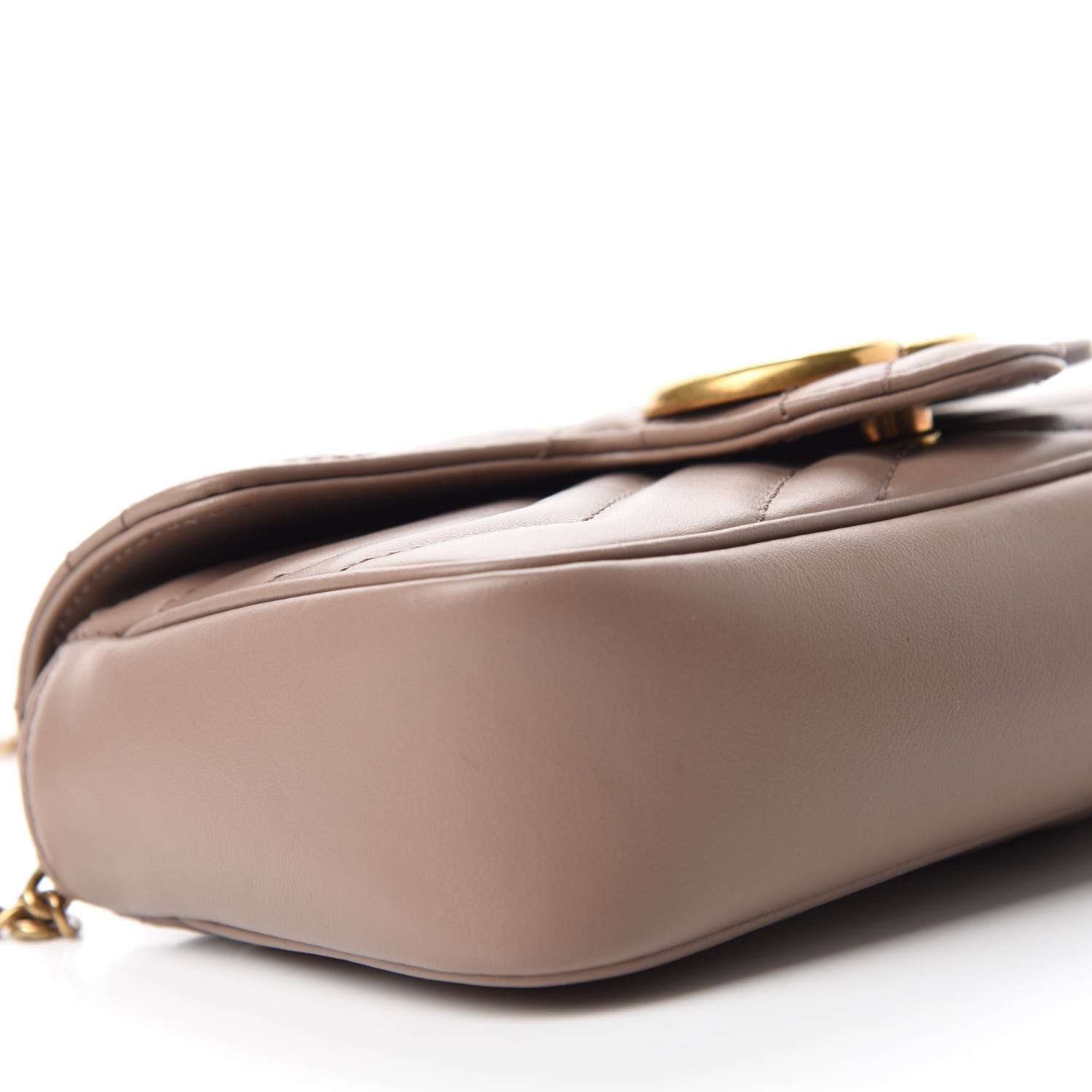 Gucci Calfskin Matelasse Super Mini GG Marmont Shoulder Bag Porcelain Rose 6 of 11