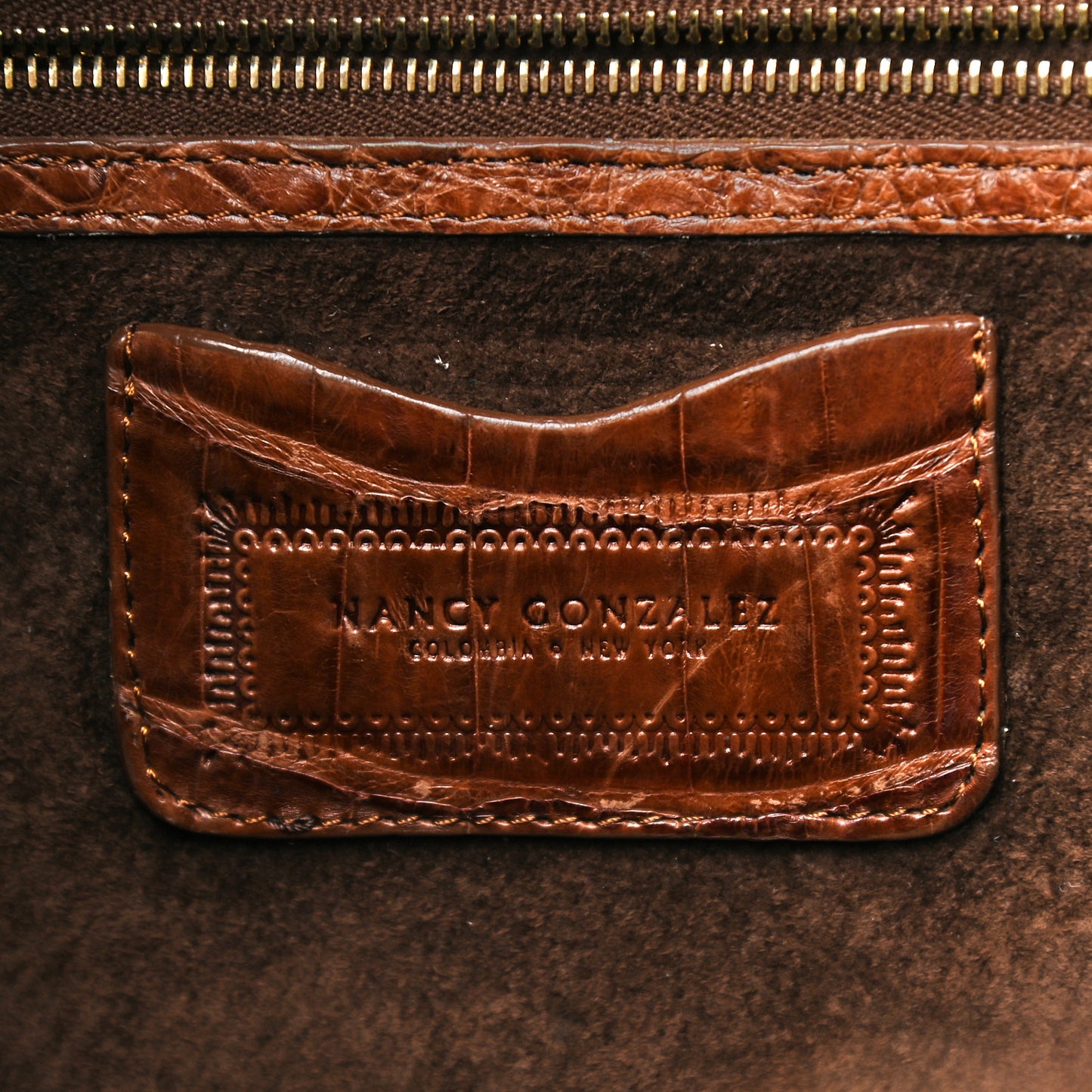 Crocodile Tote Brown