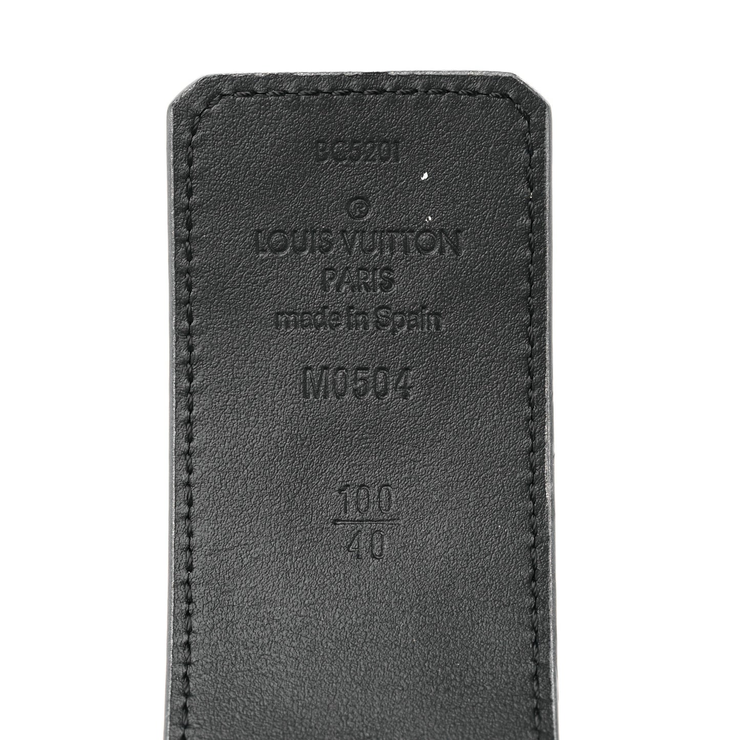Damier Glitter Calfskin 40mm LV Pyramide Belt 100 40 Silver