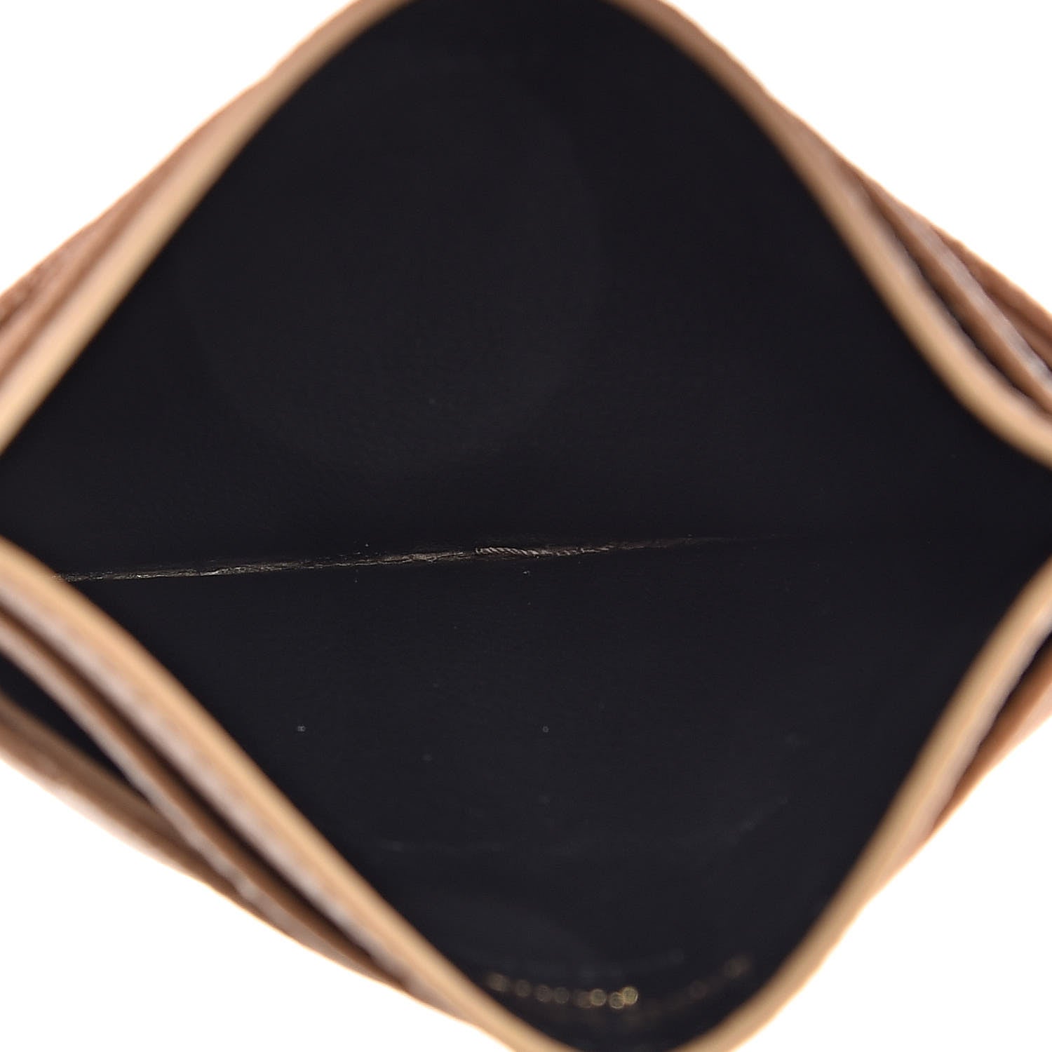 Saint Laurent Grain De Poudre Matelasse Chevron Monogram Credit Card Case Cork 5 of 7