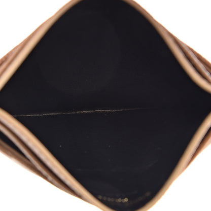 Saint Laurent Grain De Poudre Matelasse Chevron Monogram Credit Card Case Cork 5 of 7
