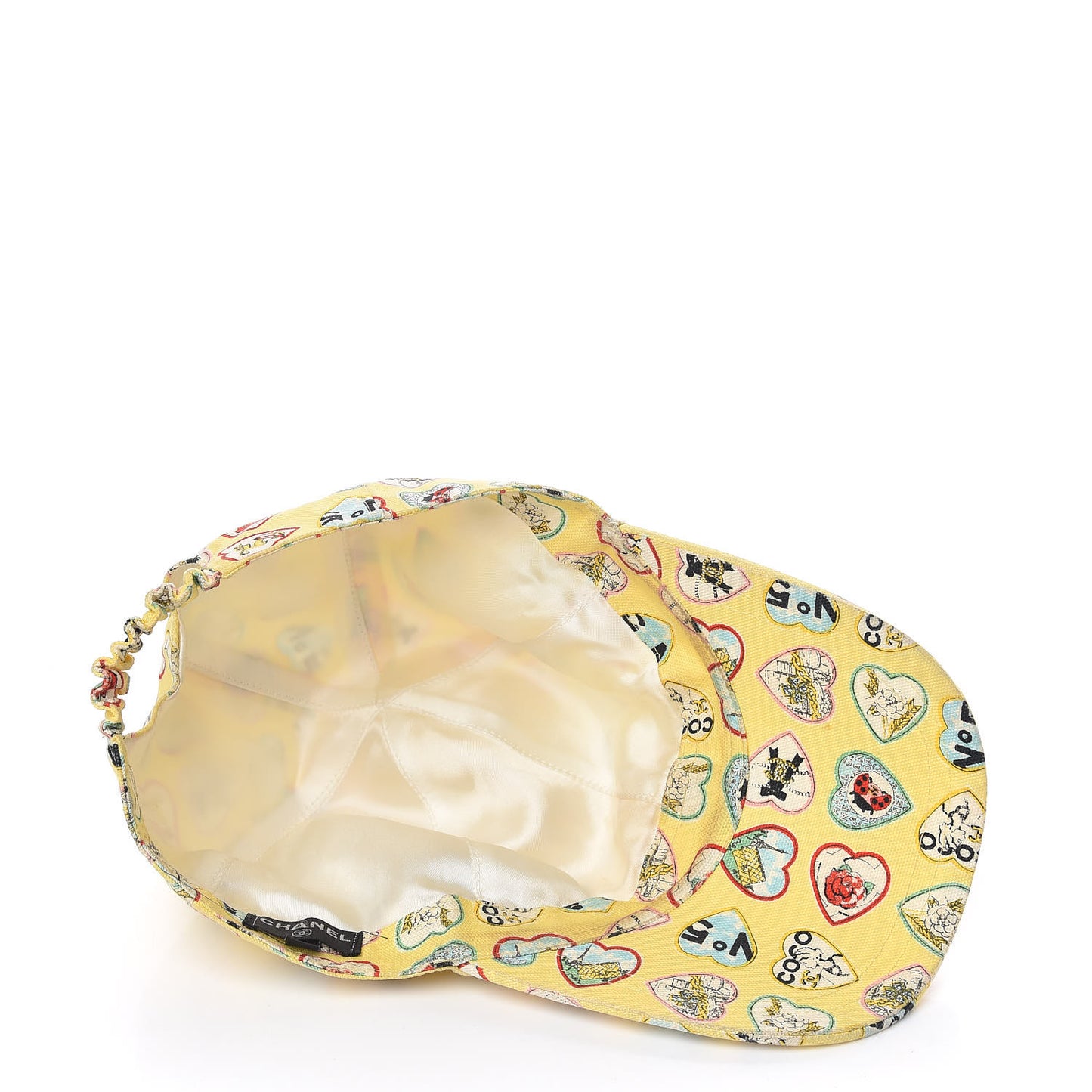 Canvas Coco Hearts Cap Hat S Yellow