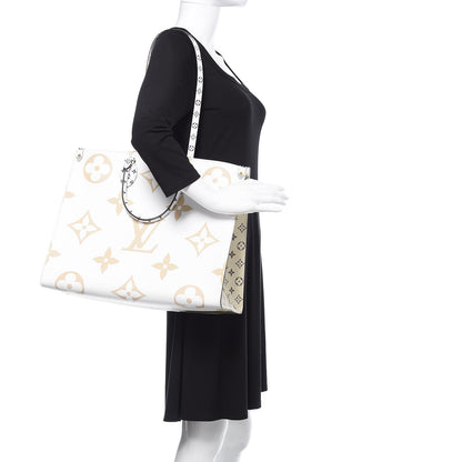 Louis Vuitton Monogram Giant Onthego GM Kaki Beige 2 of 10