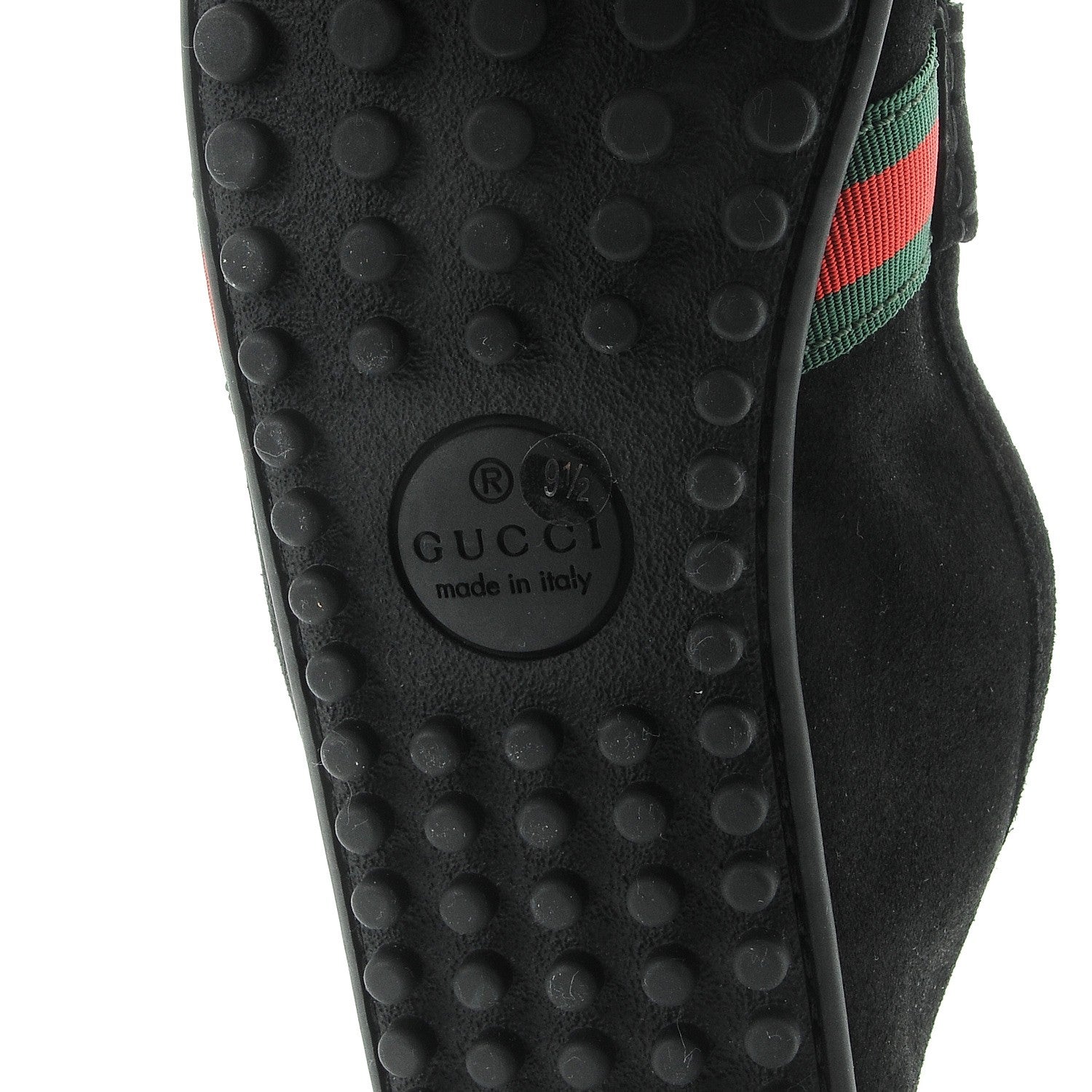 Gucci Suede Web Mens Kanye Driver Loafers 9.5 Black 6 of 9