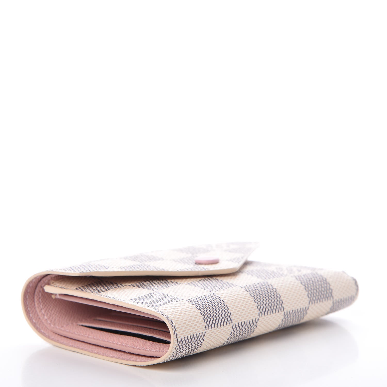 Louis Vuitton Damier Azur Victorine Wallet Rose Ballerine 4 of 7