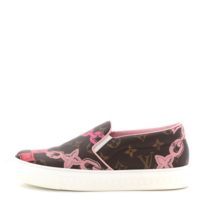 Louis Vuitton Monogram Bay Flower Slip On Harbor Sneakers 36.5 Rose Ballerine Poppy 1 of 9