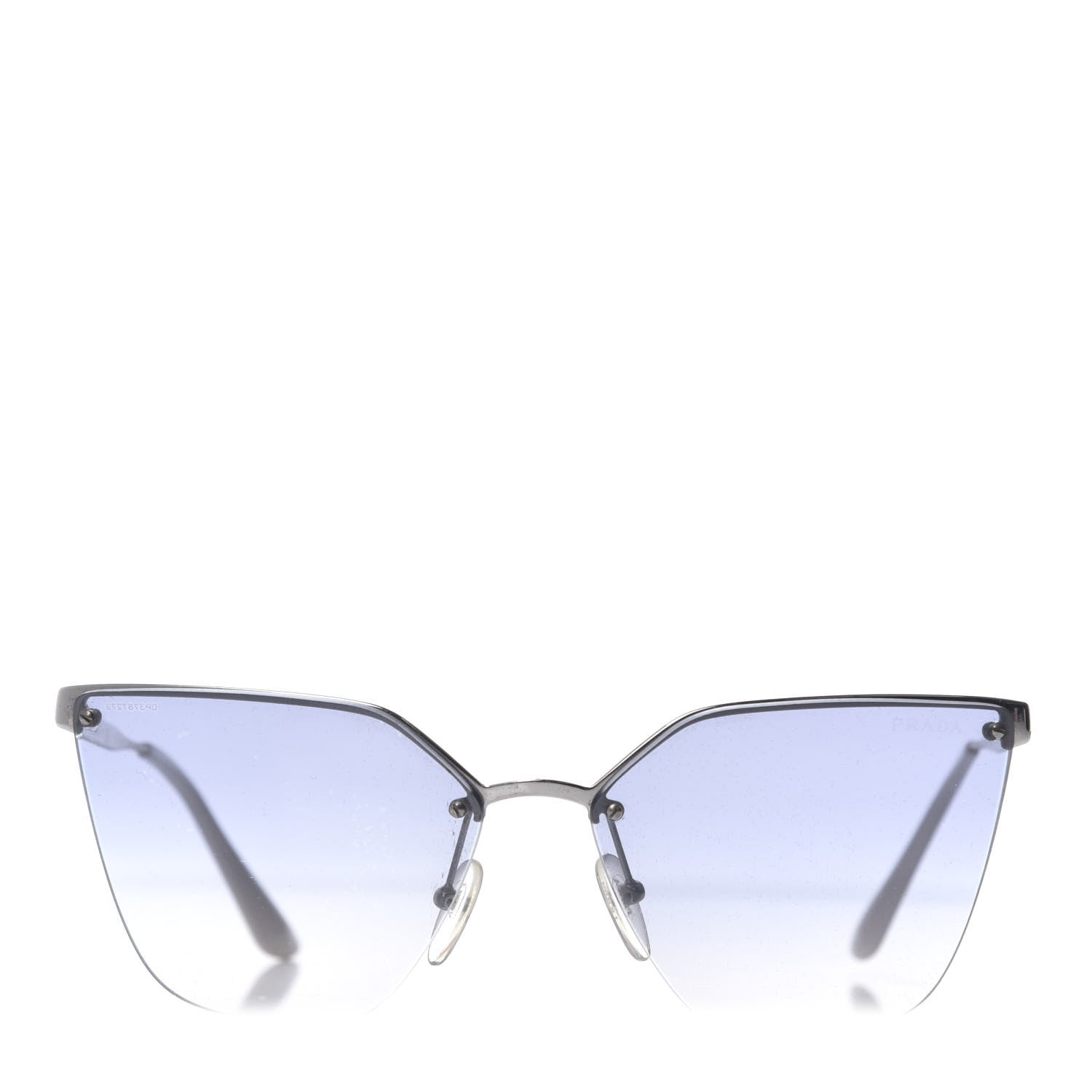 Prada Cat Eye Sunglasses SPR 68T Silver 3 of 8