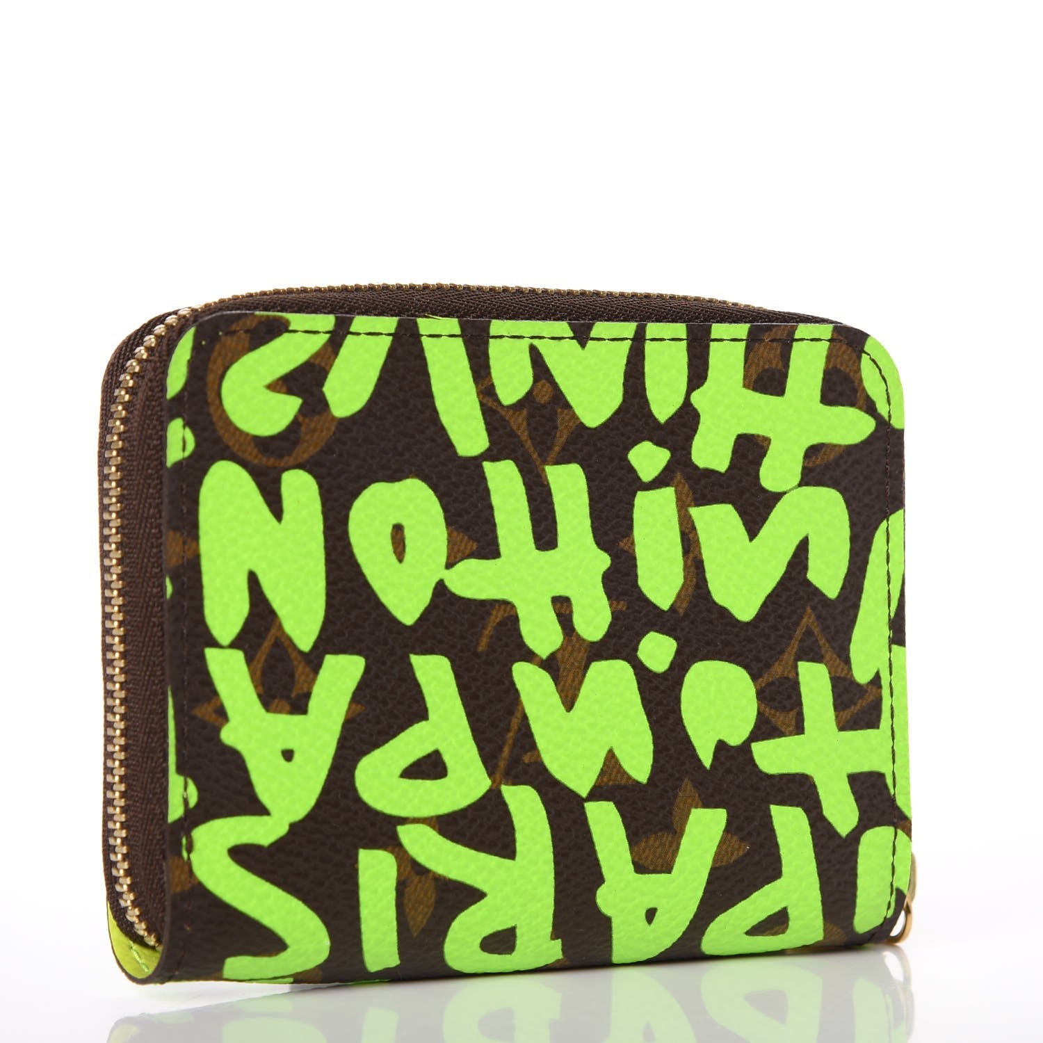 Louis Vuitton Monogram Graffiti Zippy Coin Purse Wallet Green 3 of 8