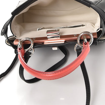 Fendi Nappa Colorblock Mini Peekaboo Iconic Satchel Black White Ecstasy 5 of 9