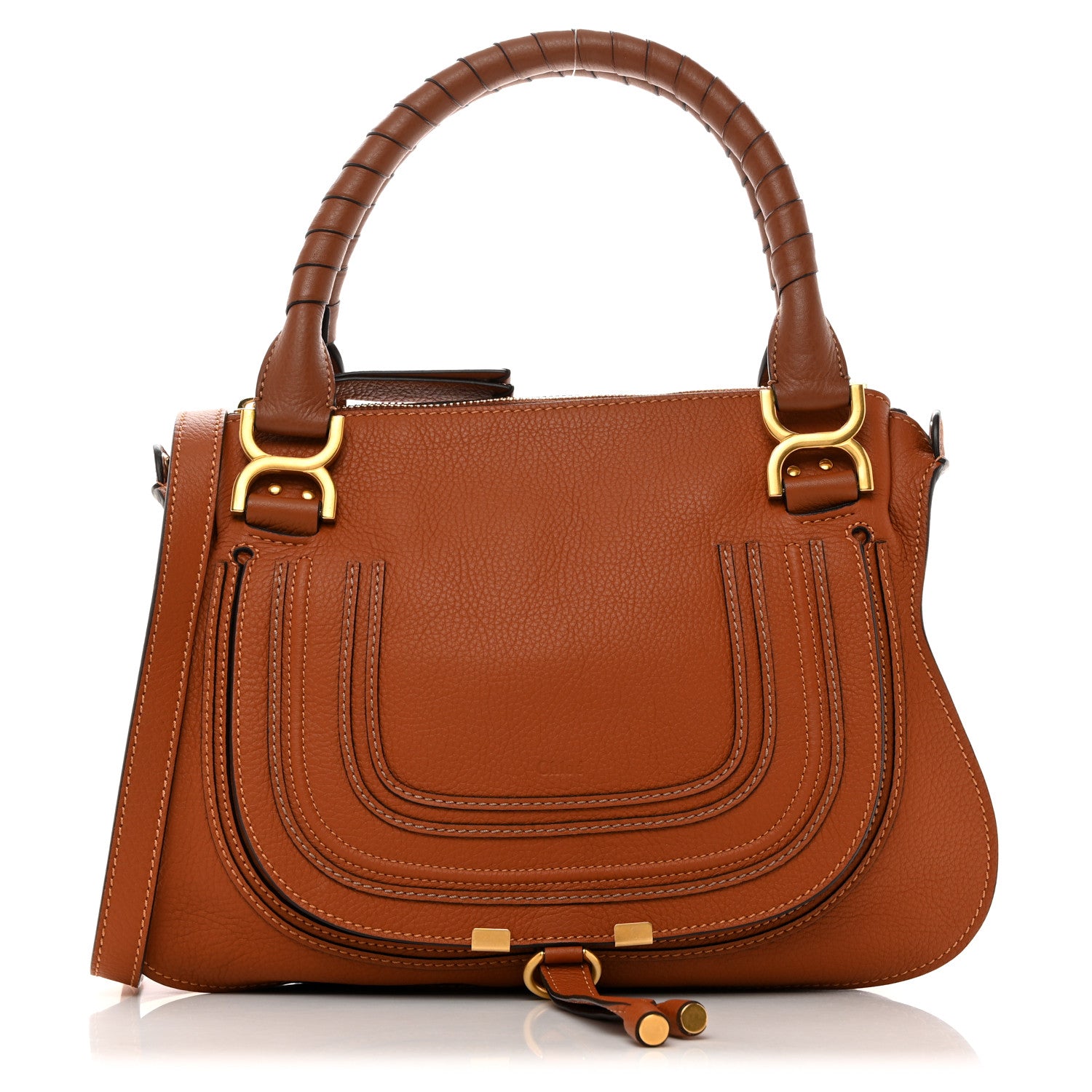 Chloe Calfskin Medium Marcie Satchel Tan 1 of 9