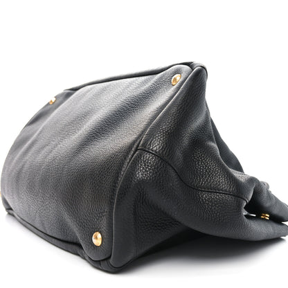 Prada Vitello Daino Tote Black 9 of 11