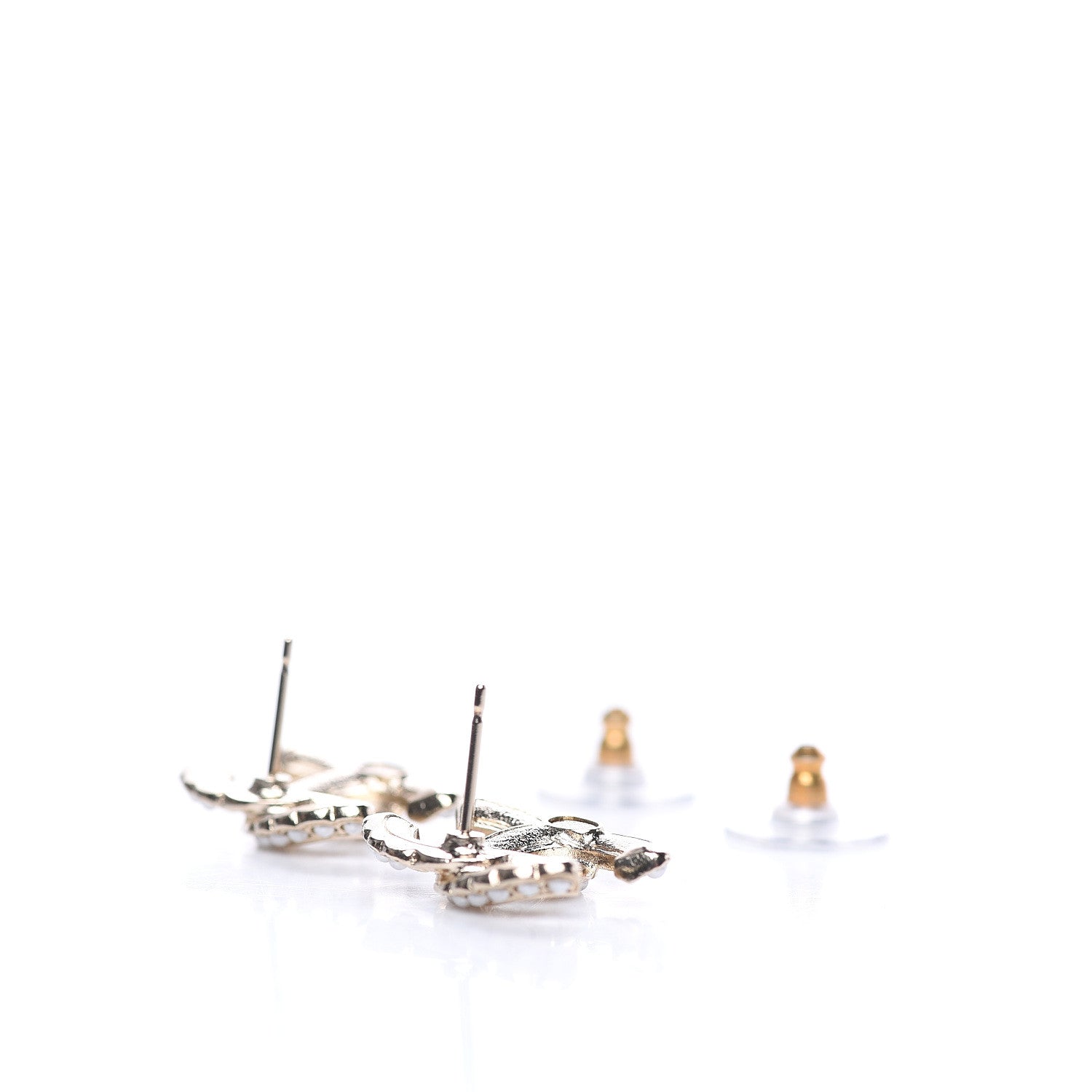 Chanel Pearl Queen of France CC Earrings Gold 4 of 5