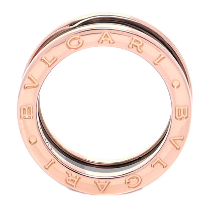 Bulgari 18K Rose Gold Black Ceramic B.Zero1 Two-Band Ring 52 6 5 of 6