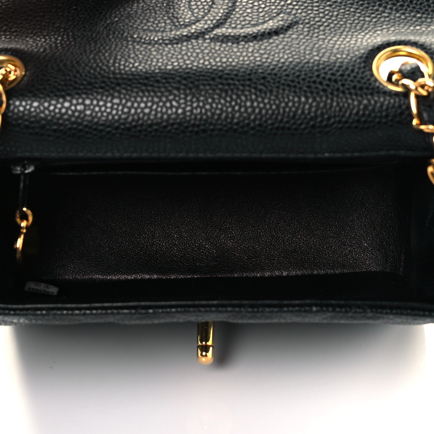 Caviar Quilted Mini Square Flap Black