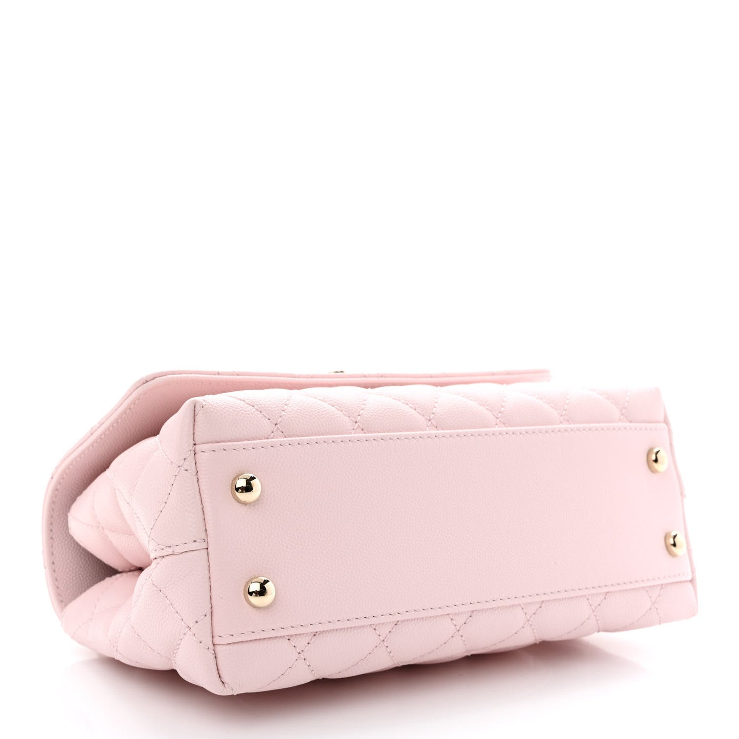 Caviar Quilted Mini Coco Handle Flap Light Pink