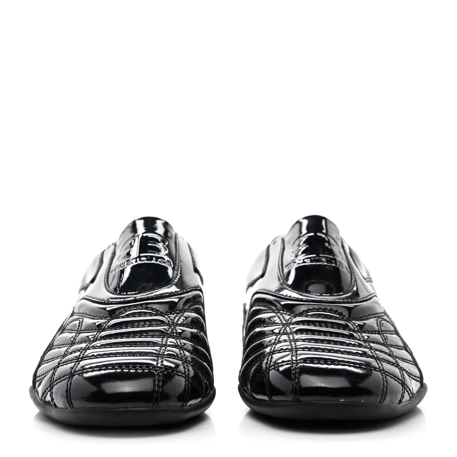 Balenciaga Patent Polyurethane Womens Zen Sneakers 39 Black 2 of 10