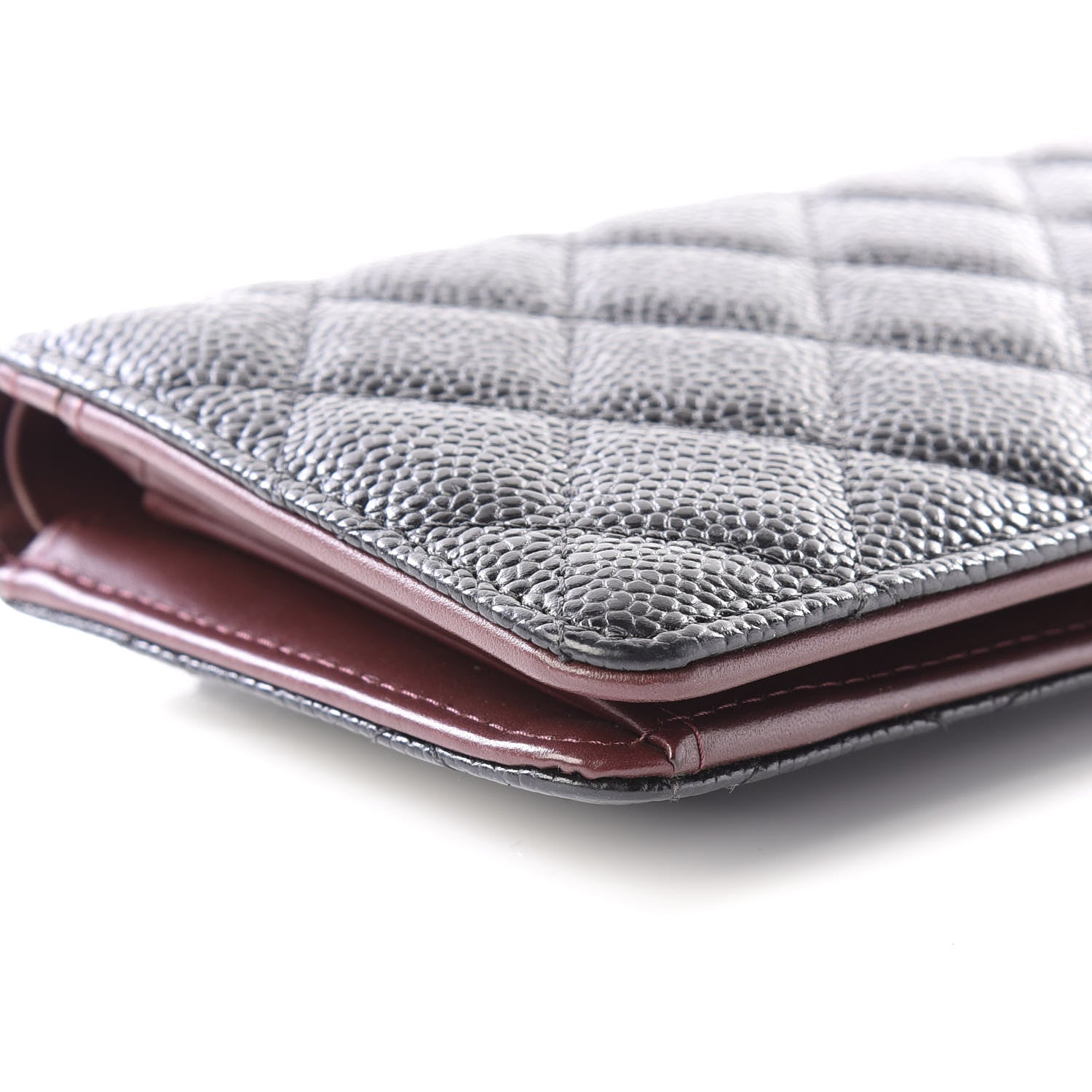Chanel Caviar Quilted Yen Wallet Black 5 of 9