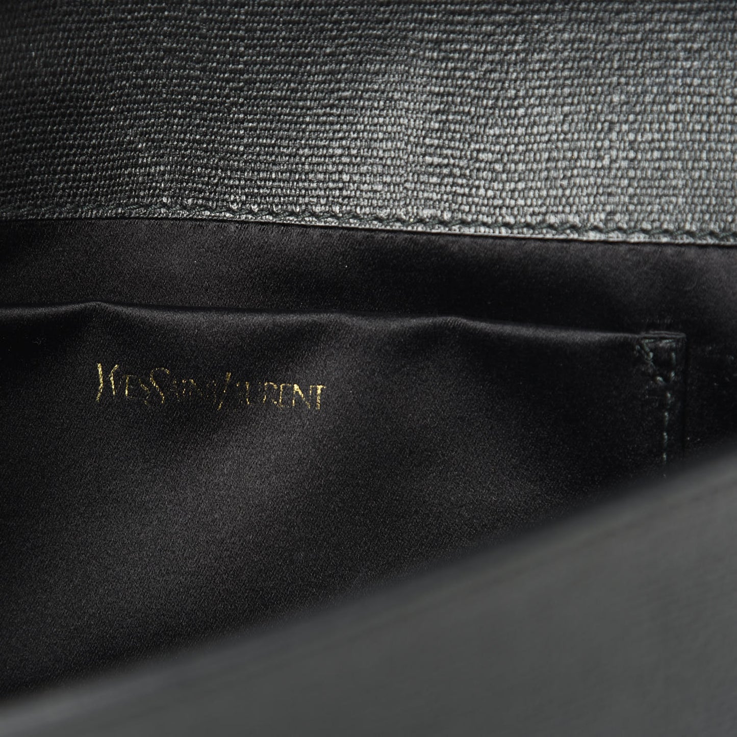 Textured Calfskin Y Ligne Clutch Black