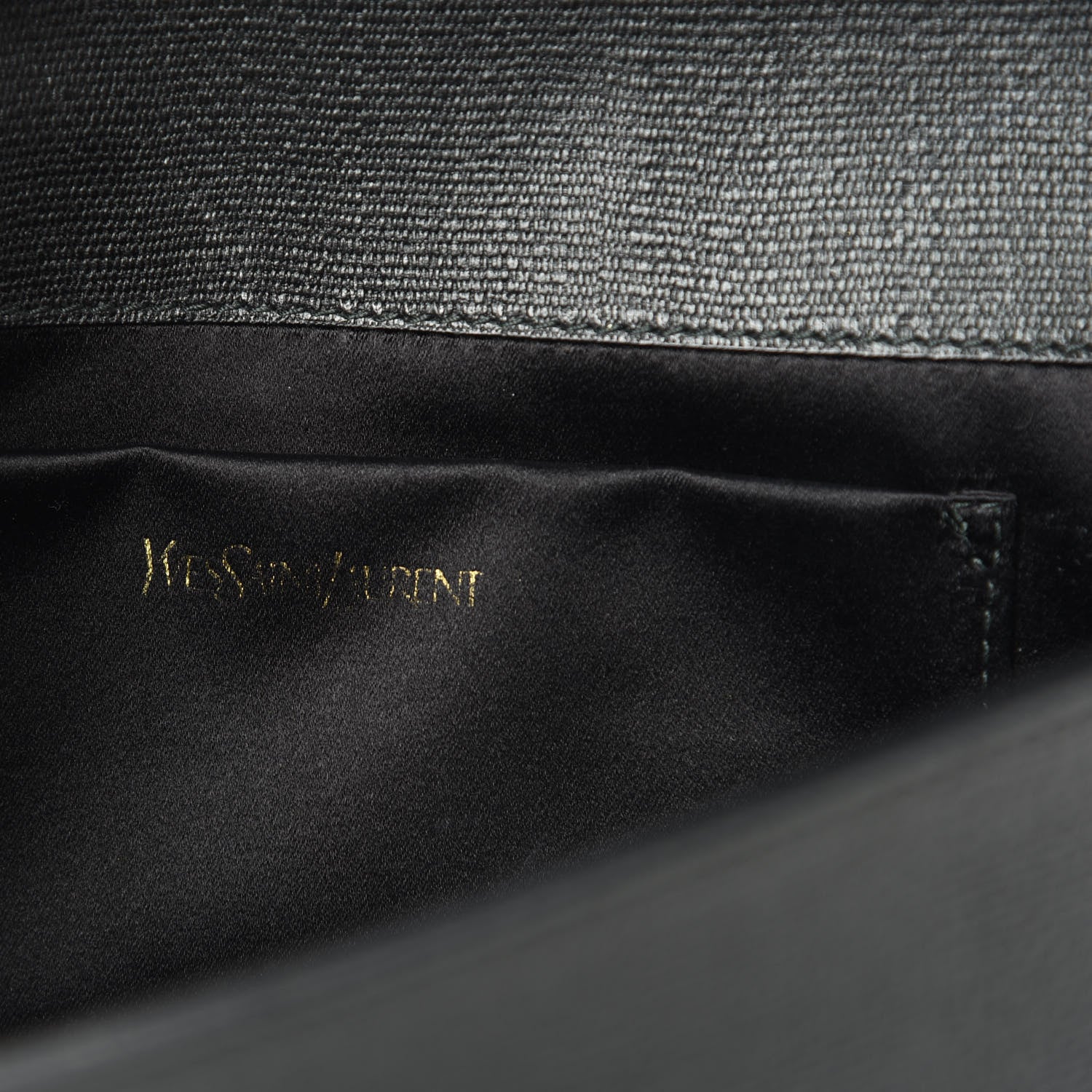 Saint Laurent Textured Calfskin Y Ligne Clutch Black 6 of 7