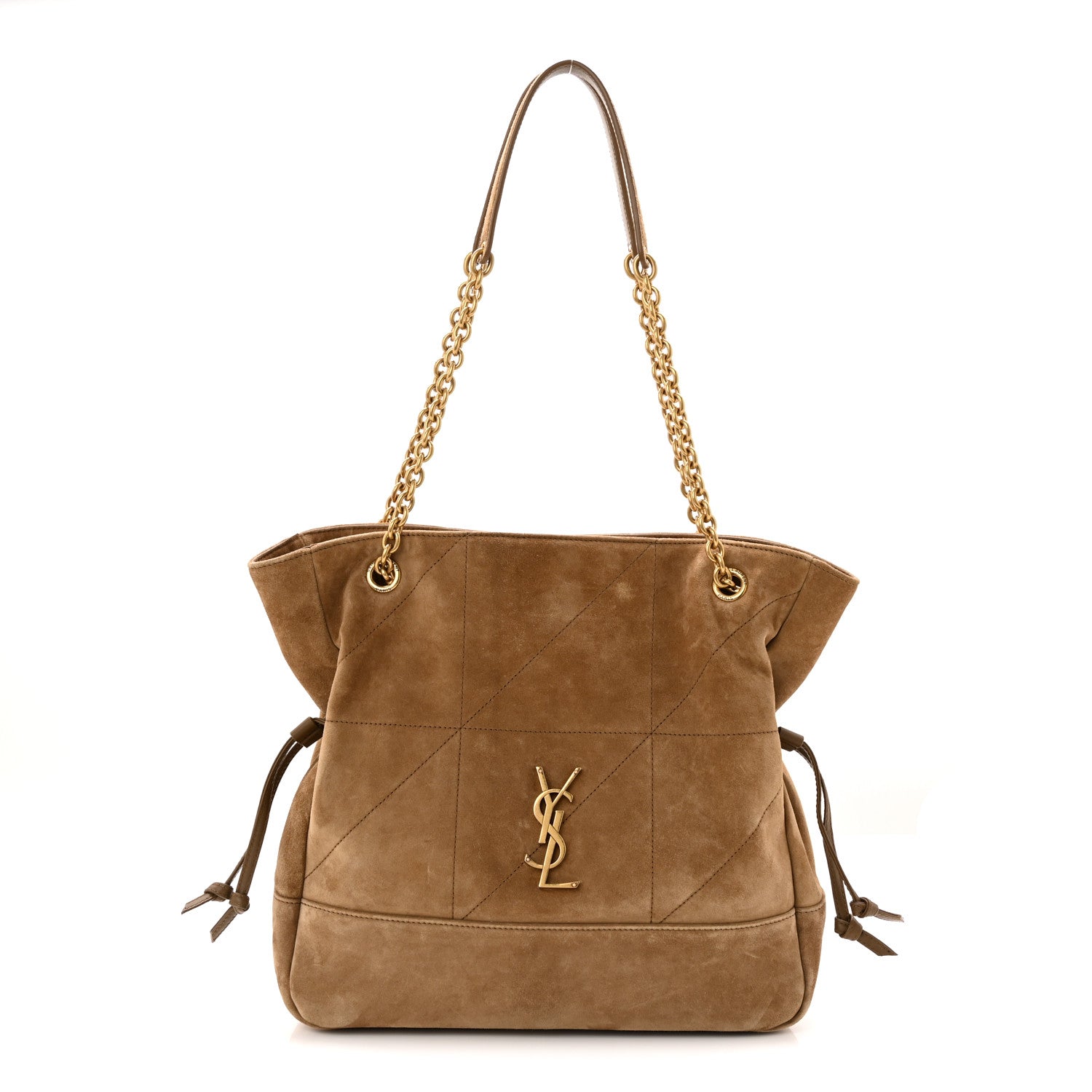 Saint Laurent Suede Small Jamie Shopping Tote Golden Leaf 1 of 12