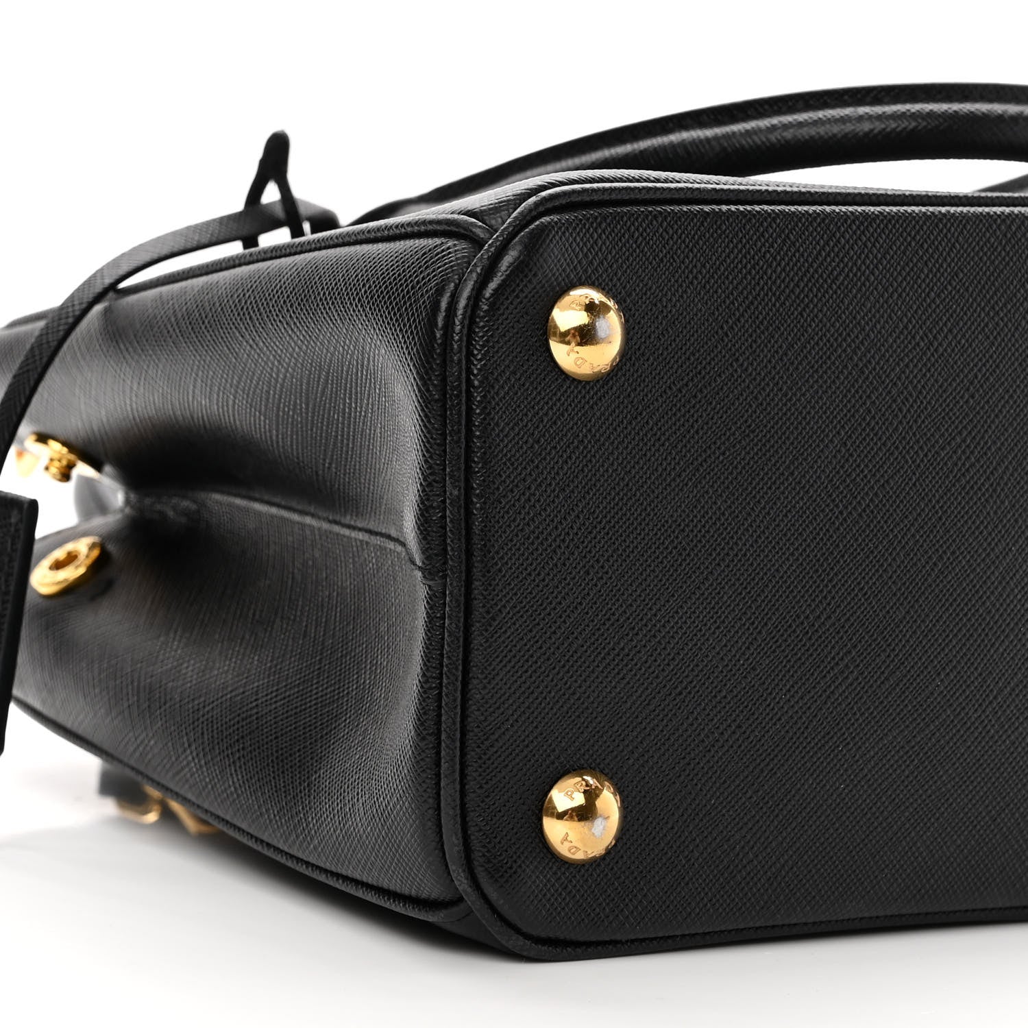 Prada Saffiano Lux Mini Galleria Double Zip Tote Black 9 of 11