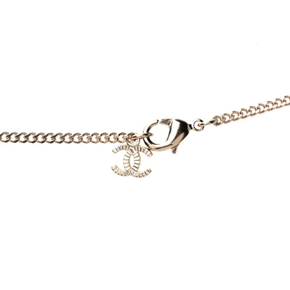 Chanel Enamel CC Pendant Necklace Black Light Gold 5 of 6