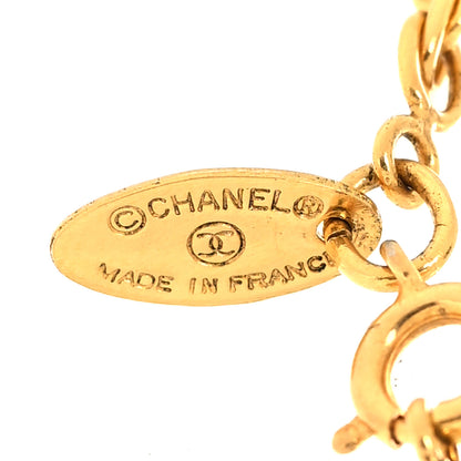 Chanel Crystal Knot Pendant Chain Necklace Gold 5 of 6