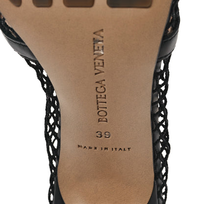Bottega Veneta Mesh Calfskin Chain Stretch Pumps 39 Black 6 of 8