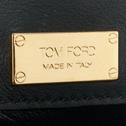 Tom Ford Metallic Lizard Calfskin Embossed Medium Natalia Chain Bag Gold 6 of 9