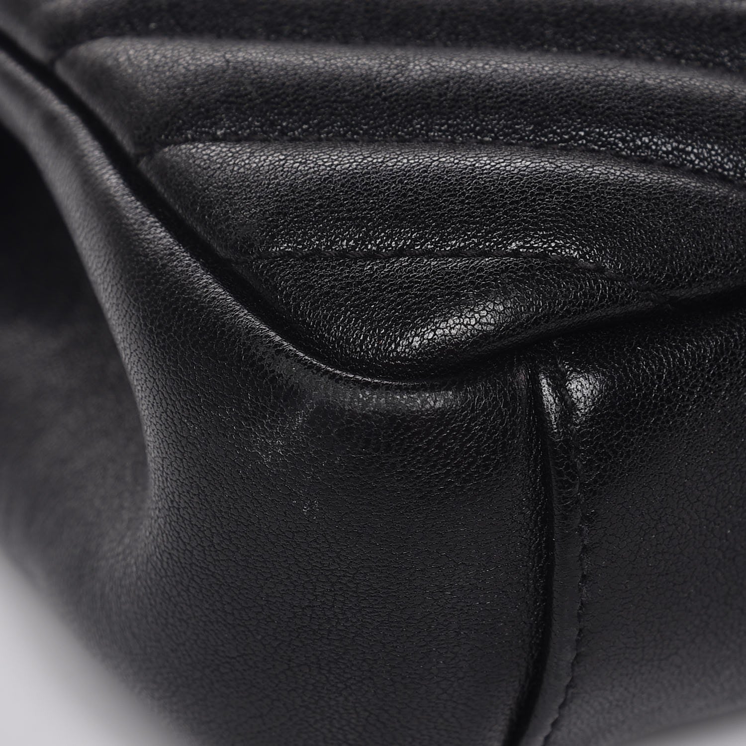 Saint Laurent Sheepskin Matelasse Chevron Monogram Medium College Bag Black 9 of 13