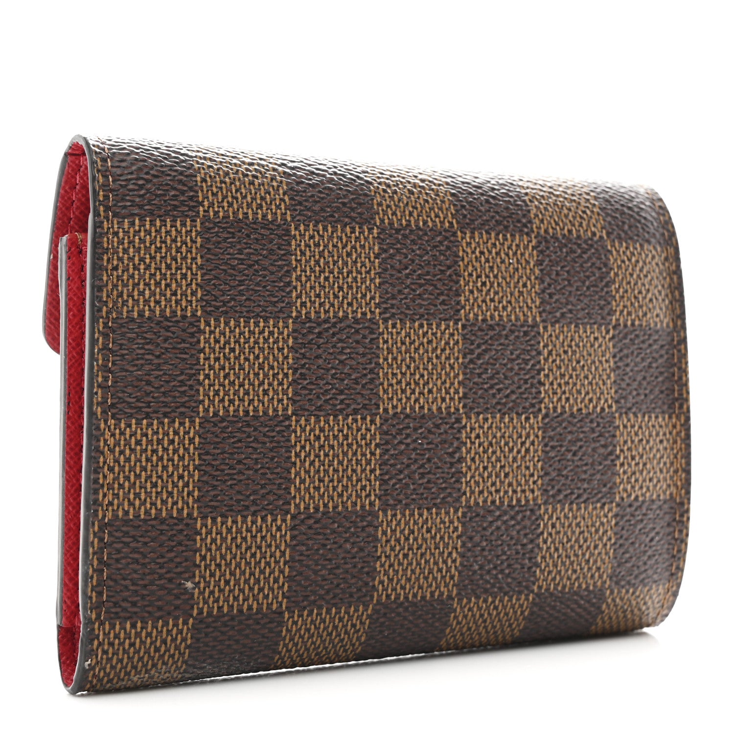 Louis Vuitton Damier Ebene Victorine Wallet Red 3 of 7