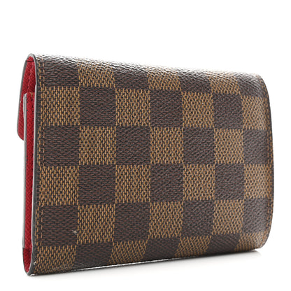 Louis Vuitton Damier Ebene Victorine Wallet Red 3 of 7