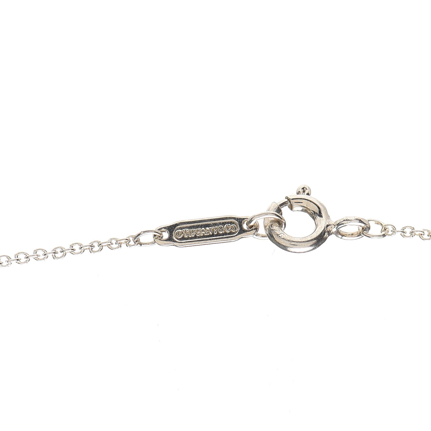 Tiffany Sterling Silver Diamond Knot Key Pendant Necklace 5 of 5