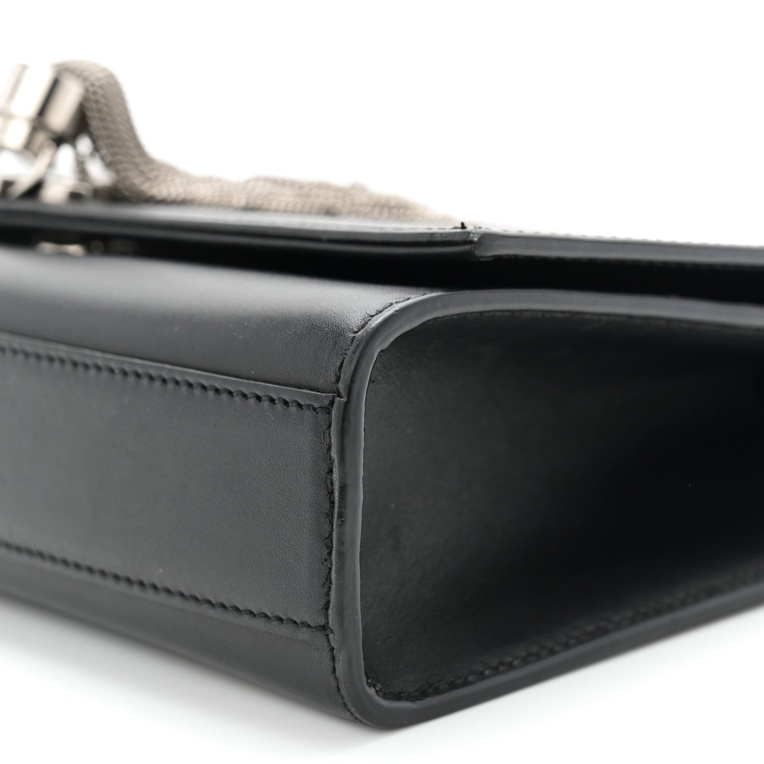 Saint Laurent Smooth Calfskin Medium Classic Monogram Kate Tassel Satchel Black 9 of 10