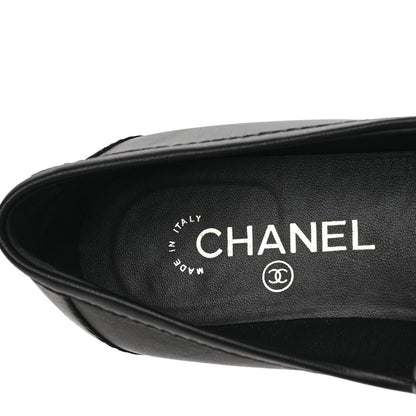 Chanel Lambskin Quilted CC Turnlock Loafers 40 Black 7 of 9