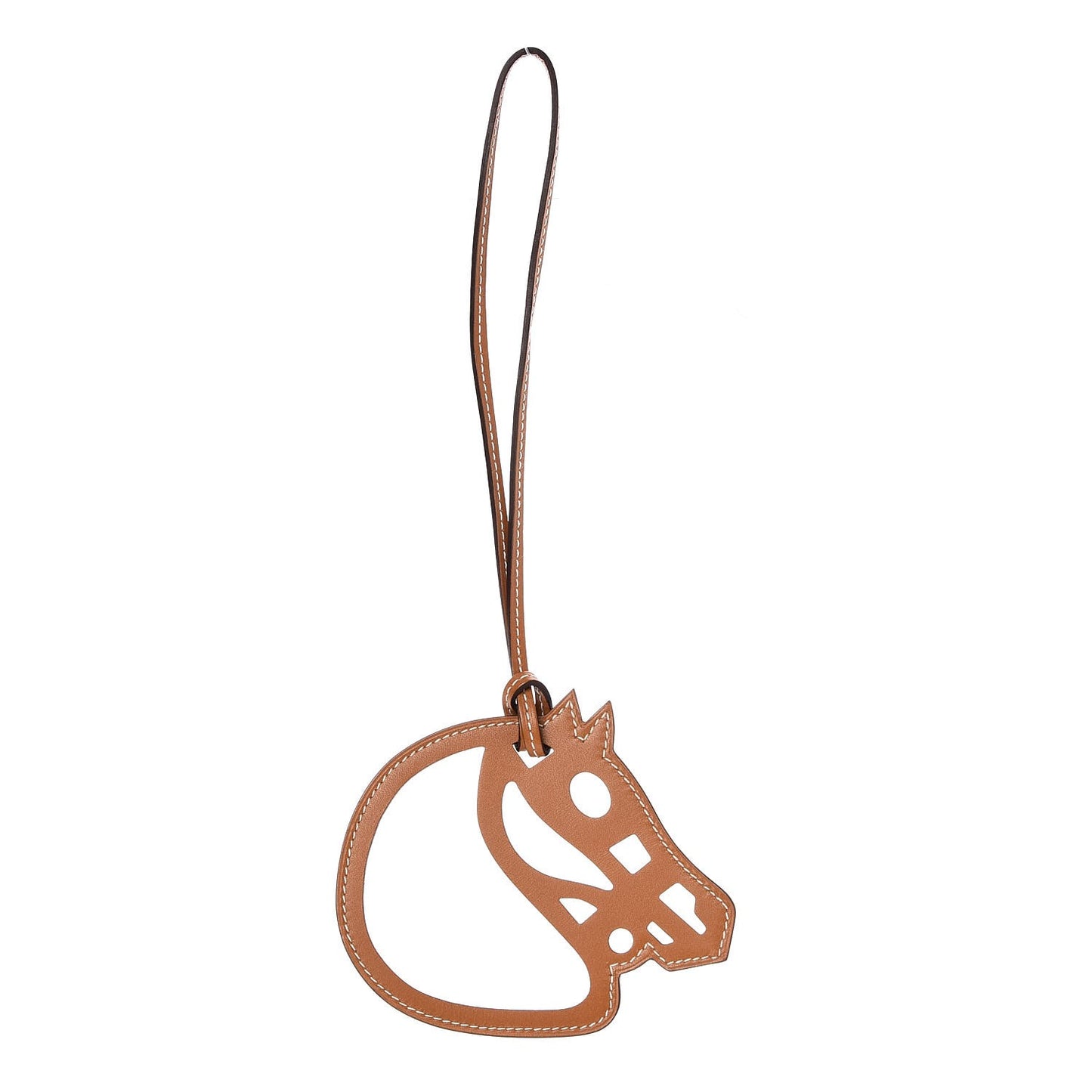 Barenia Paddock Cheval Horse Bag Charm Fauve
