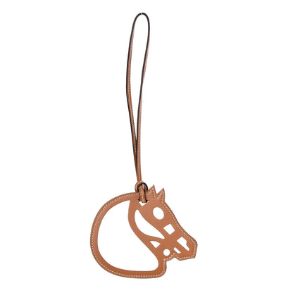 Hermes Barenia Paddock Cheval Horse Bag Charm Fauve 1 of 4