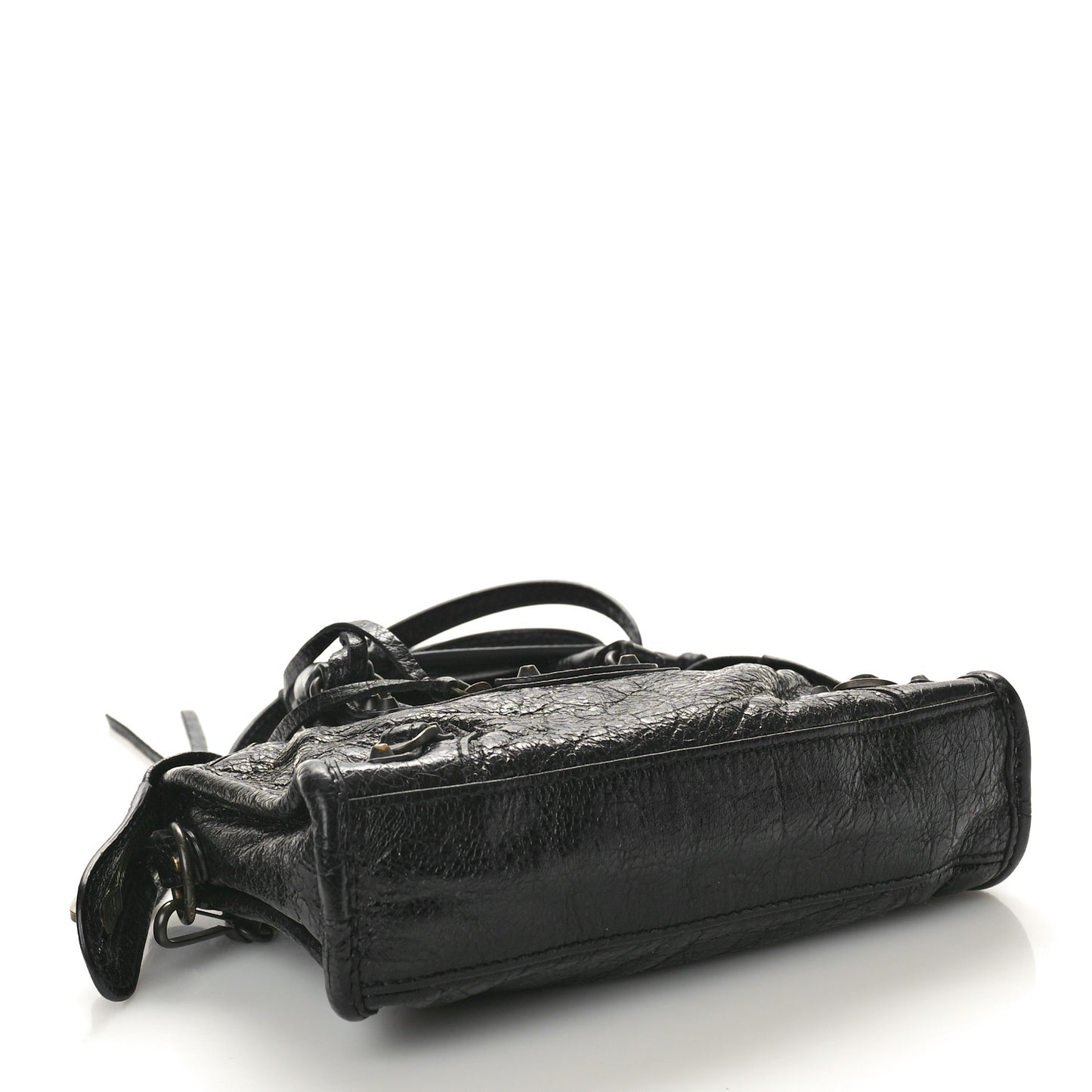 Agneau Classic Gold Hardware Nano City Black