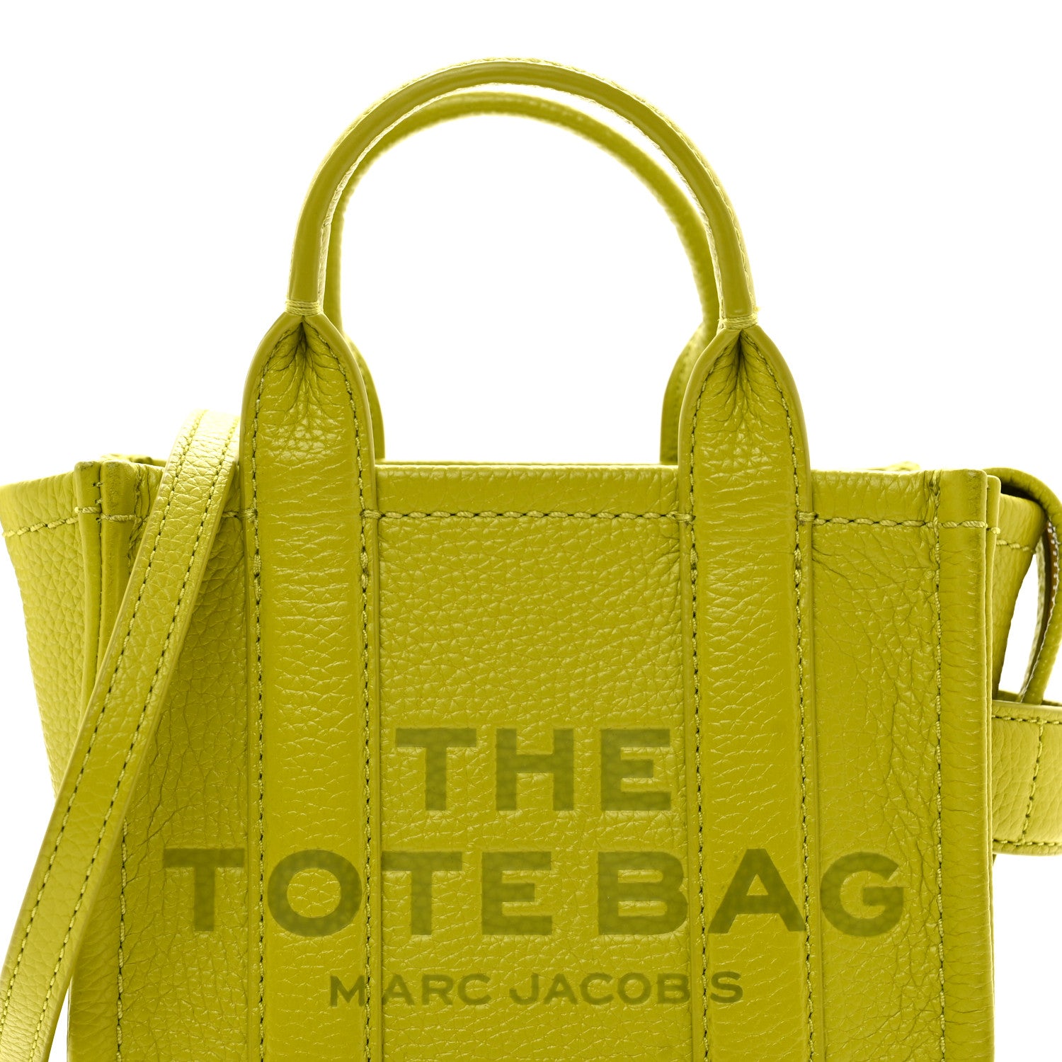 Marc Jacobs Grained Calfskin Micro The Tote Bag Citronella 5 of 10