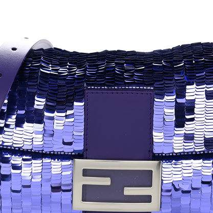 Fendi Silk Sequin Baguette 26424 Purple 7 of 9