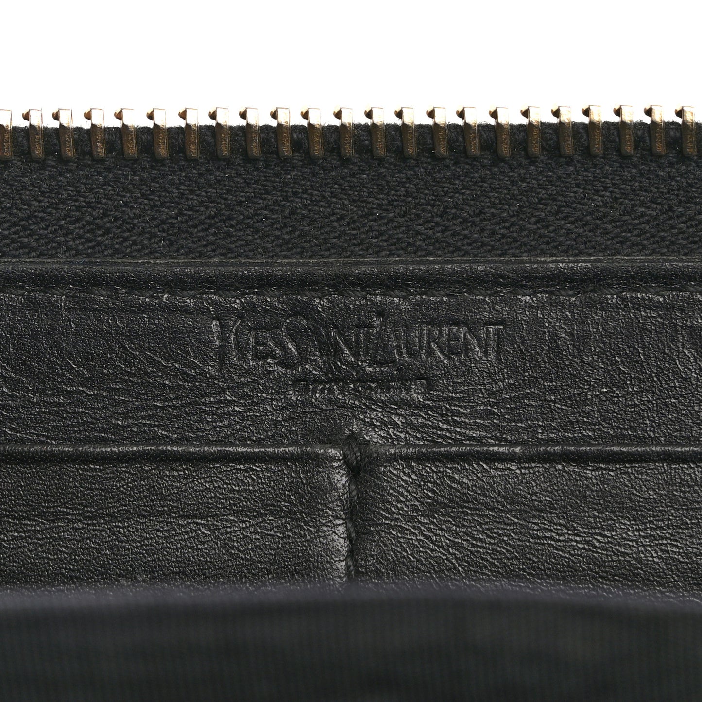 Textured Patent Monogram Belle De Jour Zip Around Wallet Black